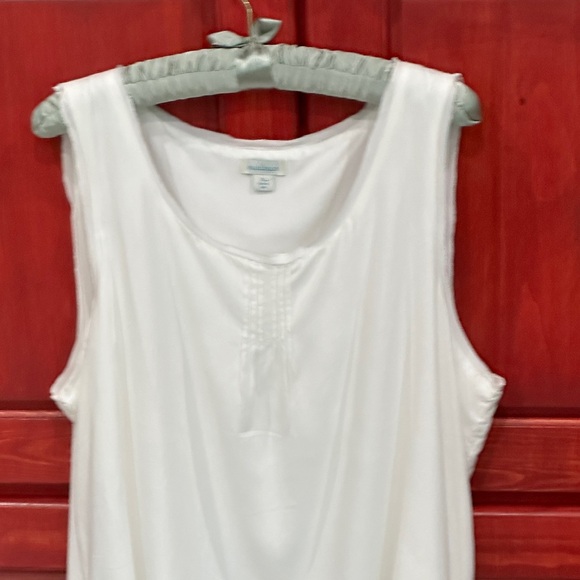 SUNDANCE Forever Me Tank Top, Pintucked & Layered Detail, Ivory XL NWOT - Picture 5 of 7
